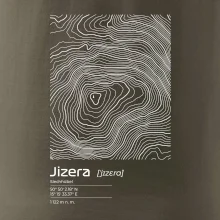 Jizera - vrstevnice v obdélníku