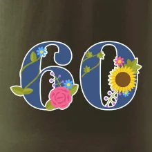 Květinové číslo kreslené - 60