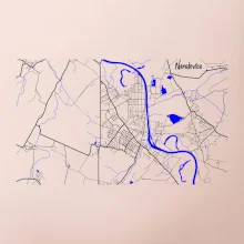 Neratovice - Mapa s vodními toky