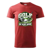 Golfová hůl s míčkem eat sleep repeat