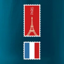 Paříž známka barevná