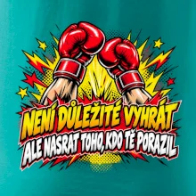 Není důležité vyhrát - komiksové červené boxerské rukavice