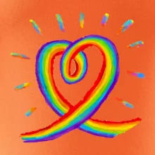 Srdce pride duha kreslená