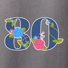 Květinové číslo kreslené - 80