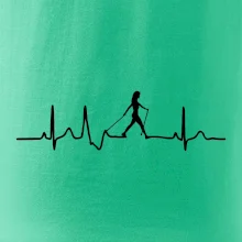 EKG nordic walking žena