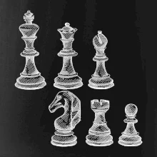 Šachové figurky kreslené
