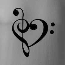 Houslový klíč srdce