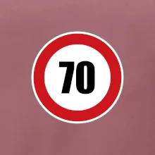 Dopravní značka - omezení rychlosti 70