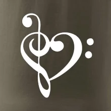 Houslový klíč srdce