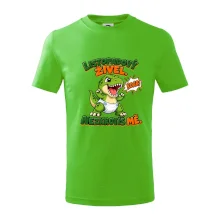 Listopadový živel zelený dinosaurus rex v plence