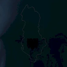 Albánie obrys mapa