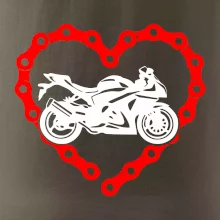Moto srdce řetěz - supersport