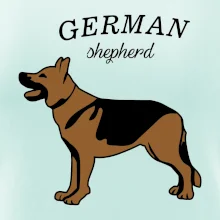 Německý ovčák - hnědý s nápisem