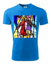 Vitráž - Ježíš a kříž