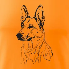 Německý ovčák černá kresba