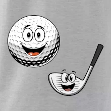 Parové triko - Golfová hůl a míček