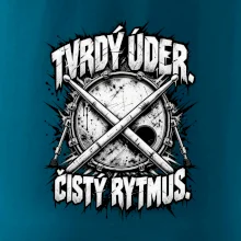 Tvrdý úder čistý rytmus - černobílé zkřížené paličky