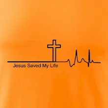 Jesus Saved My Life kříž ekg Jesus Saved My Life kříž ekg