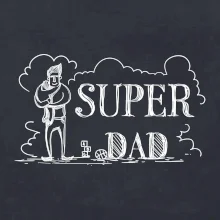 Kreslený nápis super dad