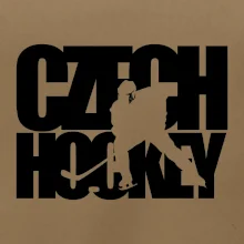 Czech hockey - nápis s hokejistou - Mistrovství světa v ledním hokeji 2026
