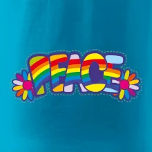 Peace nápis duhový