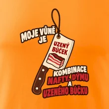 Vůně nafty dýmu a uzeného bůčku