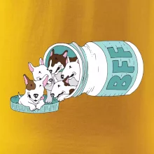 Bullterrier Friends Forever zelené (Pecka design)