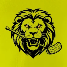 Floorball - Lev s hokejkou v tlamě
