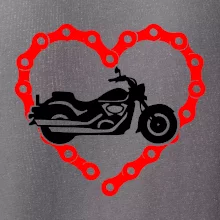 Moto srdce řetěz - chopper