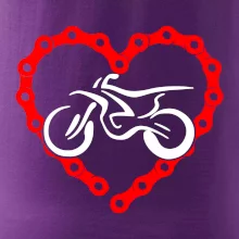 Moto srdce řetěz - enduro