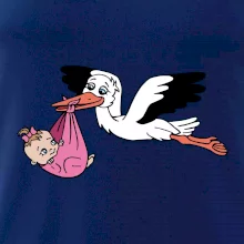 Čáp a miminko - holka (Hana-creative)