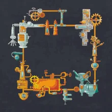 Steampunk barevná sestava