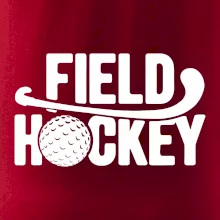 Field hockey míček a nápis