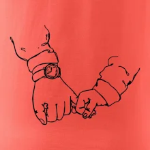 Táta a syn ruce obrys