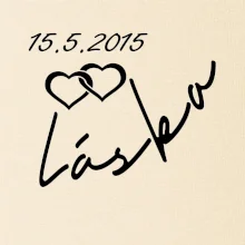 Mikina láska s datumem na rukávu