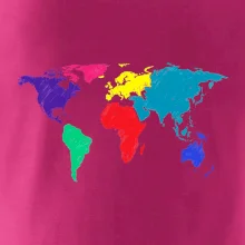 Světové kontinenty bez názvů - barevné