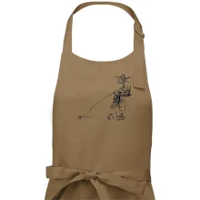 Kreslený rybář na pařezu