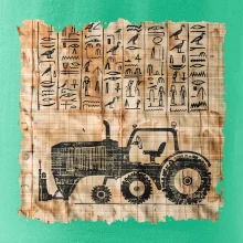 Egyptské hieroglyfy traktor