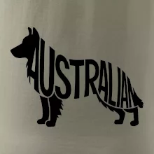 Australský Ovčák - nápis v těle