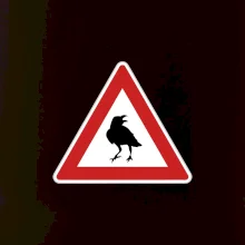 Dopravní značka - Pozor havran