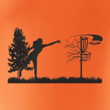 Disc golf - žena černý obrázek