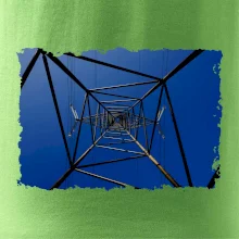 Stožár vysokého napětí zespodu