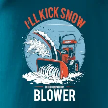 Kick snow blower