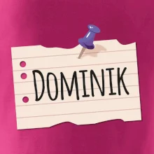 Papírek se jmenovkou - prso - vlastní jméno