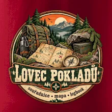 Lovec pokladů vintage horský odznak