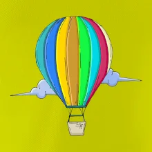 Horkovzdušný balon v oblacích