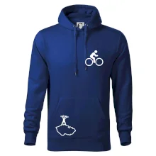 Mapa ČR + kolo na prsu