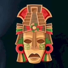 Mayové maska červené uši