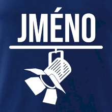 Jméno a nápis na zádech - stage crew