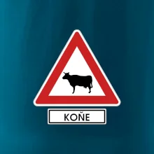 Dopravní značka - Pozor koně / kráva
